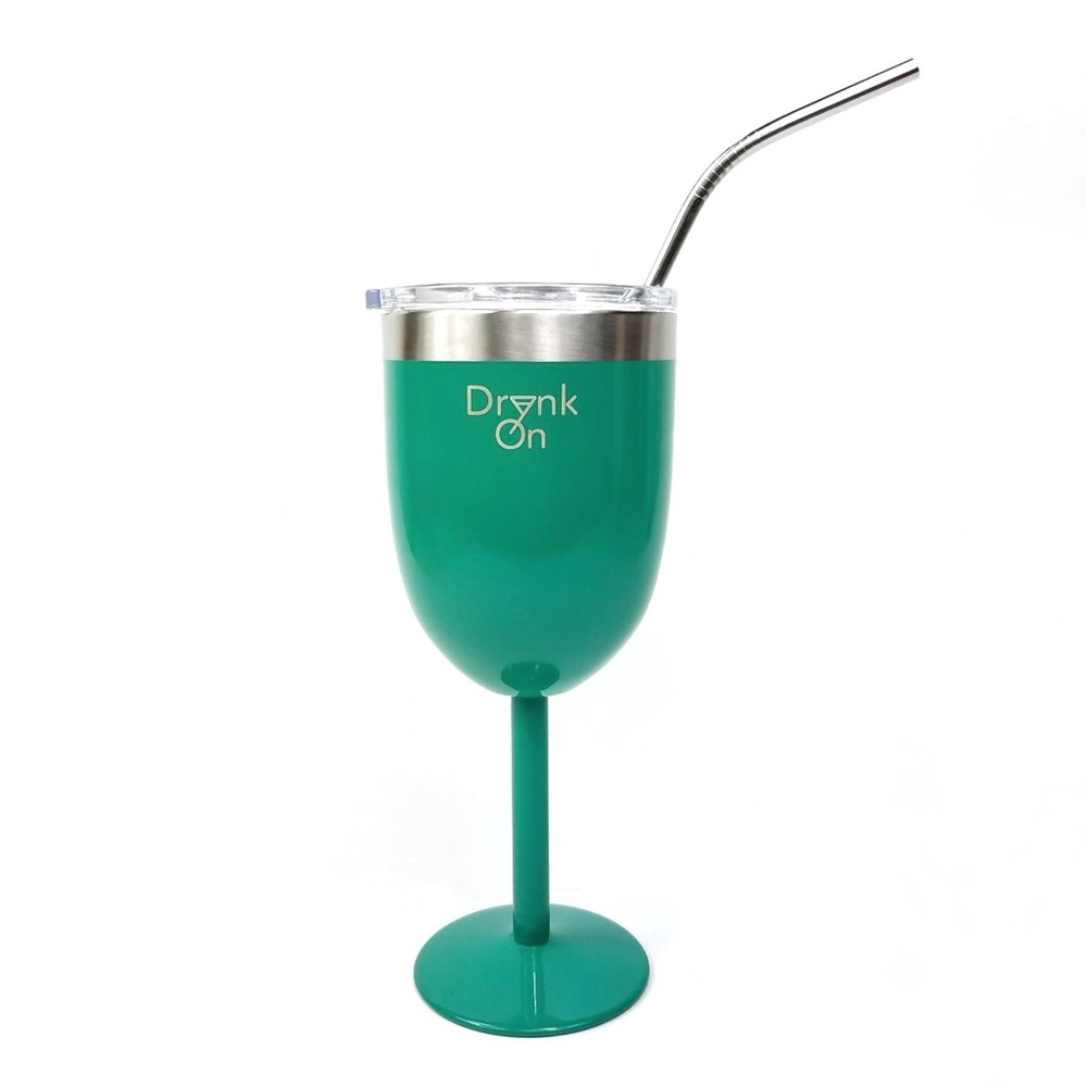 10oz Stainless Steel Wine Tumbler w/ a FREE Straw - Picture 3 of 7